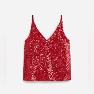 J. Crew Collection Carrie V-Neck Sequin Top
